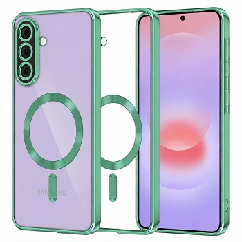 Kryt Techsuit Luxury Crystal MagSafe Samsung Galaxy A37 5G světle zelený