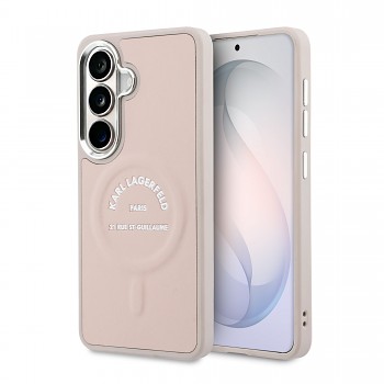 Zadní kryt Karl Lagerfeld PU RSG Logo Magnetic pro Samsung Galaxy S26+ růžový