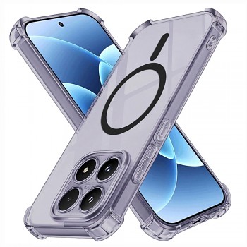 Kryt Techsuit Shockproof Clear Silicone MagSafe Xiaomi 17 kouřově černý