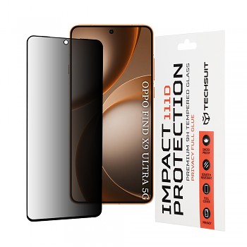 Ochranné sklo Techsuit 111D Privacy Full Glue Oppo Find X9 Ultra černé