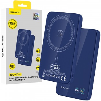 Powerbanka Blavec BJ-04 Ultra Slim 5000mAh tmavě modrá skleněná 22,5W