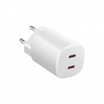 Cestovní adaptér Xiaomi MDY-19-EG 2xUSB-C 45W Nano Turbo bílý