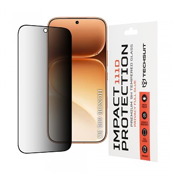 Tvrzené sklo Techsuit 111D Privacy Full Glue Honor 600 Pro černé