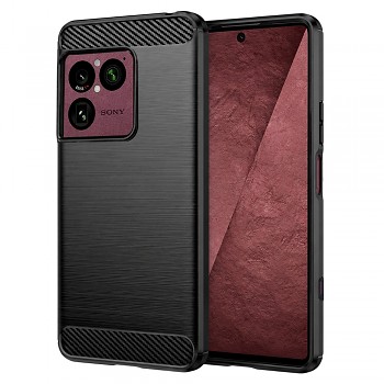 Kryt Techsuit Carbon Silicone pro Sony Xperia 1 VIII černý