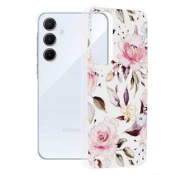 Ochranný kryt Techsuit Marble Series pro Samsung Galaxy A55 5G bílý