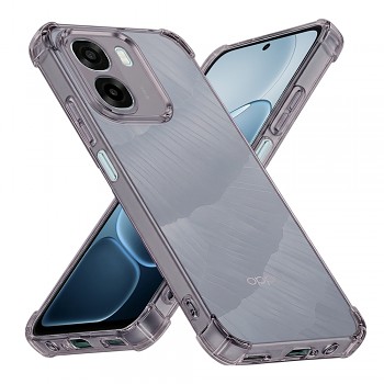 Silikonový kryt Techsuit Shockproof pro Oppo A6x a A6k kouřově černý