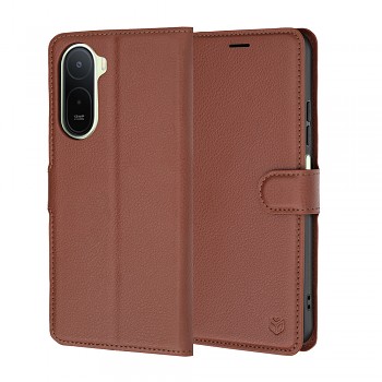 Kožené pouzdro Techsuit Leather Folio pro Xiaomi Redmi A7 Pro 4G hnědé