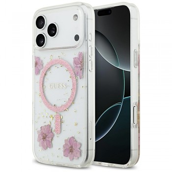 Ochranný kryt Guess (GUHMP17LRBFGFGMP) růžový pro iPhone 17 Pro