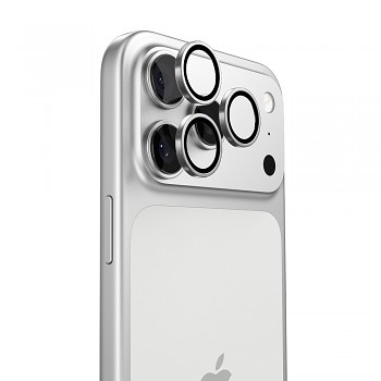 Ochranné sklo na fotoaparát Torras iPhone 17 Pro / iPhone 17 Pro Max stříbrné