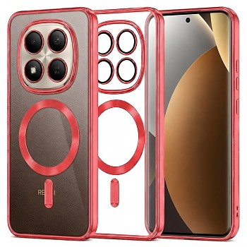 Kryt Techsuit Luxury Crystal MagSafe pro Xiaomi Redmi Note 15 Pro+ 5G / Poco M8 Pro 5G červený