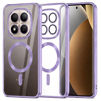 Kryt Techsuit Luxury Crystal MagSafe pro Xiaomi Redmi Note 15 Pro+ 5G / Poco M8 Pro 5G světle fialový