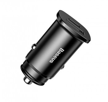 Adaptér do auta Baseus Square Metal Series USB-C/USB-A 30W černý