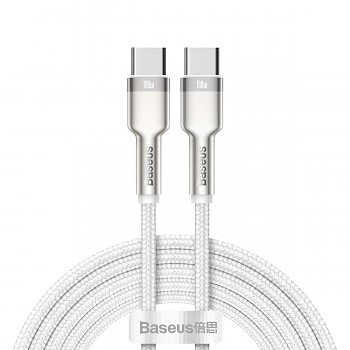 Datový kabel Baseus Cafule Metal Series USB-C na USB-C 100W 2m bílý