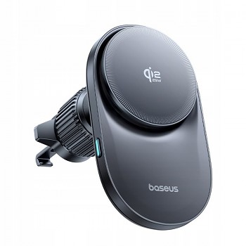 Držák do auta Baseus PrimeTrip VC2 Pro Cooling magnetický s bezdrátovým nabíjením 25W vesmírně černý