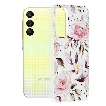 Kryt Techsuit Marble Series pro Samsung Galaxy A25 5G bílý