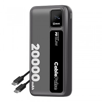 Powerbanka OBAL:ME CablePulse 20000mAh 22,5W černá