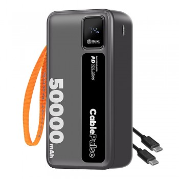 Powerbanka OBAL:ME CablePulse 50000mAh 22,5W černá