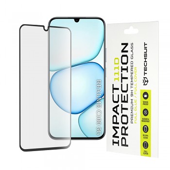 Tvrzené sklo Techsuit 111D Full Cover Realme C100 5G černé