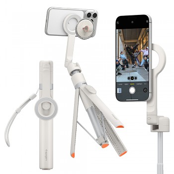Selfie tyč Spigen S582W MagSafe pískově béžová