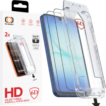 Tvrzené sklo Tel Protect Dust-Free Easy Fit 6D pro Samsung A16/A17 černé 2ks