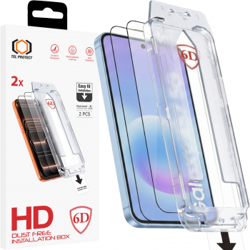 Tvrzené sklo Tel Protect Dust-Free Easy Fit Full Glue 6D pro Samsung Galaxy A36/A37 5G černé 2ks