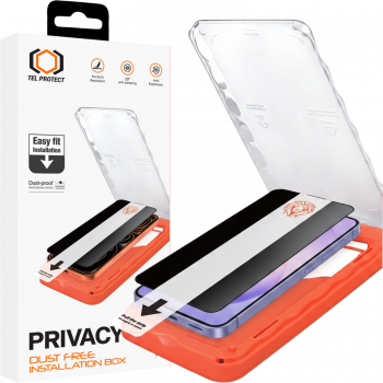 Tvrzené sklo Tel Protect Dust-Free Easy Fit Privacy Titan pro Samsung Galaxy S26 Ultra černé