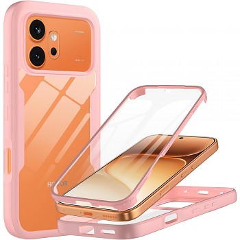 Ochranný kryt s fólií Techsuit ColorVerse 360 pro Honor 600 a 600 Pro růžový