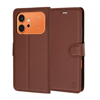 Pouzdro Techsuit Leather Folio pro Honor 600 Pro hnědé