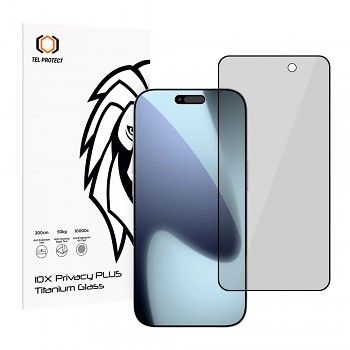Tvrzené sklo Tel Protect 10X Privacy Plus Titanium pro iPhone 17 Pro Max