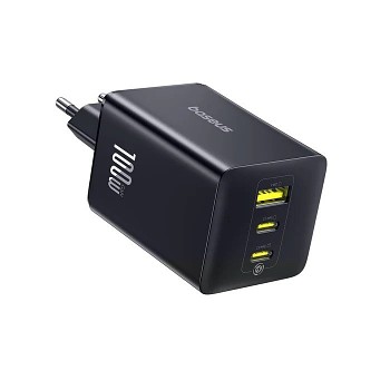 Adaptér Baseus EnerFill FE11 Fast USB-A + USB-C + USB-C 100W Cosmic Black