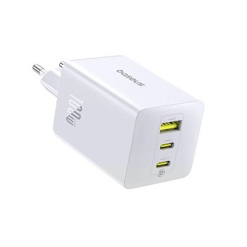Adaptér Baseus EnerFill FE11 Fast USB-A + USB-C + USB-C 100W Moon White