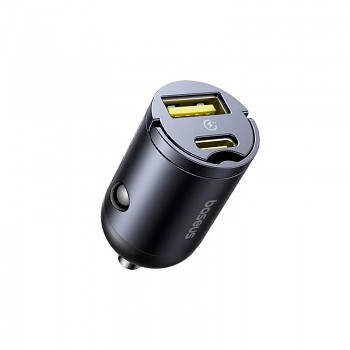 Adaptér do auta Baseus Tiny Star Mini USB-A/USB-C 30W Cosmic Black