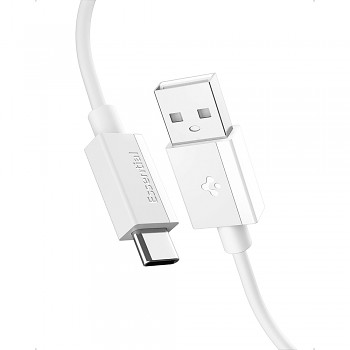 Kabel Spigen Essential EB6015AC (ACA10413) Fast Charging USB to Type-C 60W 480Mbps bílý
