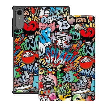 Pouzdro Techsuit FoldPro pro Lenovo Idea Tab Pro Gen 2 s městským motivem