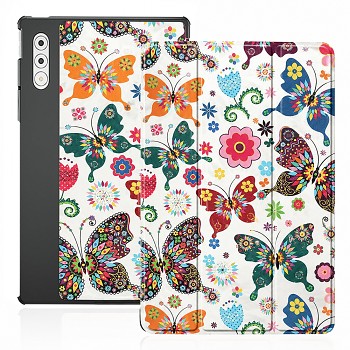 Pouzdro Techsuit FoldPro pro Lenovo Yoga Tab Plus 12.7 s motivem motýlů