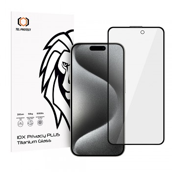 Tvrzené sklo Tel Protect 10X Privacy Plus Titanium pro iPhone 16 Pro / 17
