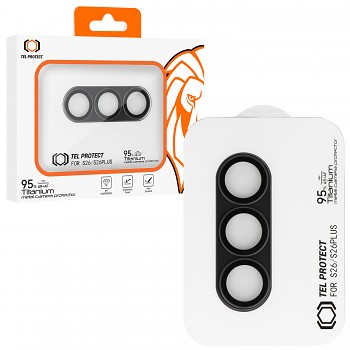 Tvrzené sklo Tel Protect 95% AR+AF Full Metal Camera Protector na fotoaparát pro Samsung Galaxy S26 a S26 Plus černé