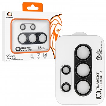 Tvrzené sklo Tel Protect 95% AR+AF Full Metal Camera Protector na fotoaparát pro Samsung Galaxy S26 Ultra černé