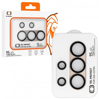 Tvrzené sklo Tel Protect 95% AR+AF Full Metal Camera Protector na fotoaparát pro Samsung Galaxy S26 Ultra zlaté