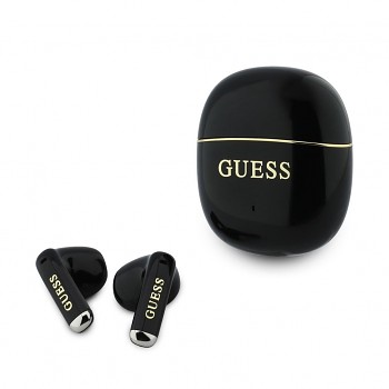 Bezdrátová Sluchátka Guess Gold Line Glossy Classic Logo TWS černá