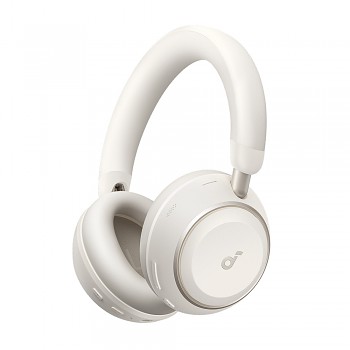 Bezdrátová sluchátka Anker SoundCore Space 2 (D1402G21) - AI 3-Mic, Noise Cancelling, Hi-Res Audio, LDAC, Nap Mode bílá