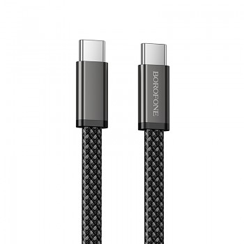 Kabel Borofone BX124 Peace USB-C / USB-C PD 60 W 1 m černý