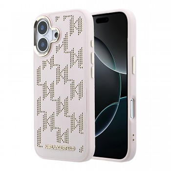 Zadní Kryt Karl Lagerfeld PU Perforated Monogram MagSafe pro iPhone 17 Pink