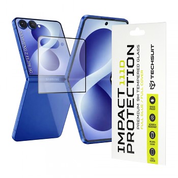 Tvrzené sklo Techsuit 111D Full Cover Full Glue pro Samsung Galaxy Z Flip8 černé