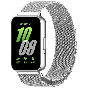 Řemínek Techsuit W009 pro Samsung Galaxy Fit3 stříbrný