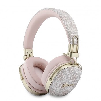 Bezdrátová sluchátka Guess 4G Metal Script Logo ENC růžová