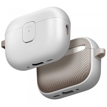 Pouzdro na AirPods Pro 3 UNIQ Clyde šedo-béžové