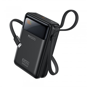 Powerbanka Yesido YP97 20000 mAh 65 W s digitálním displejem šedá