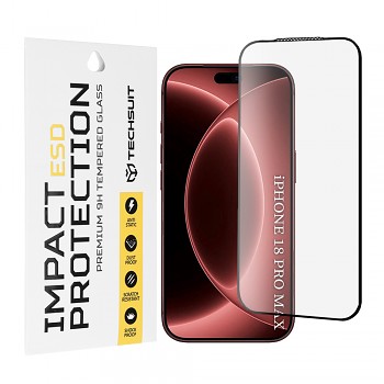 Tvrzené sklo Techsuit ESD Glass pro iPhone 18 Pro Max černé