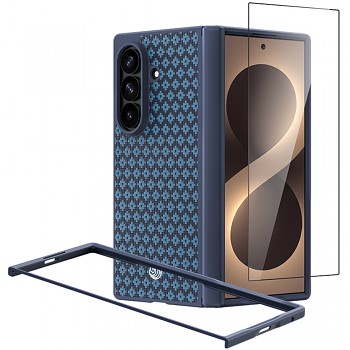 Kryt Benks Magnetic Armor Grid Pro Grand Combo pro Samsung Galaxy Z Fold 8 Ultra modrý
